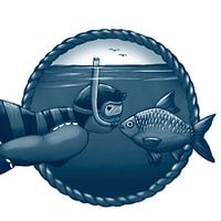 Vet Wuuf onder waterwereld