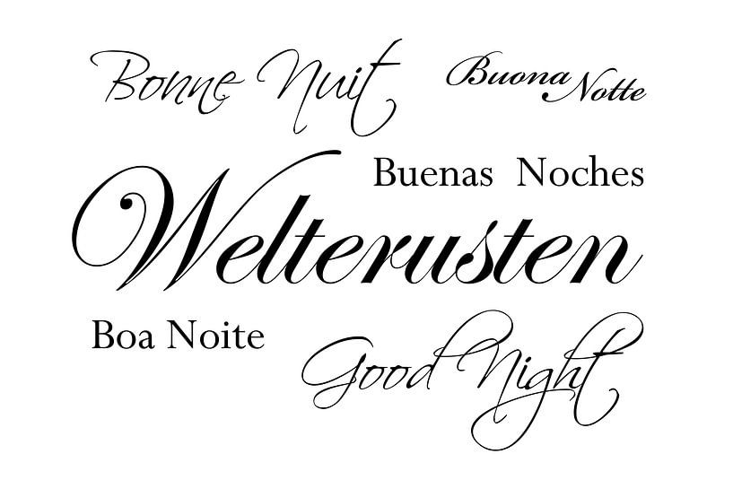 Good night - White by Sandra Hazes