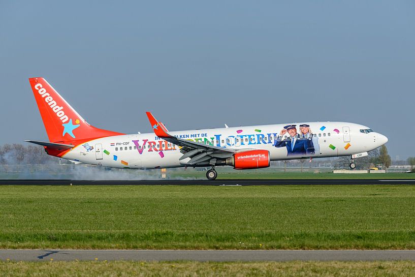 Corendon Boeing 737-800 with "Friends Lottery" livery. by Jaap van den Berg