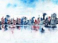 Industrie-Skyline am Wasser