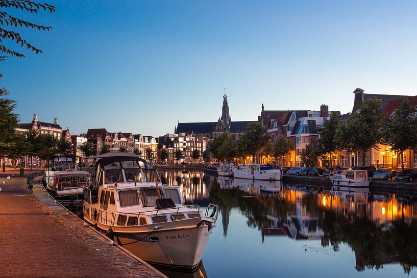 Haarlem along the Spaarne in the early morning by Bart Veeken