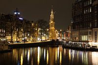 Amsterdam bei Nacht mit Westertoren