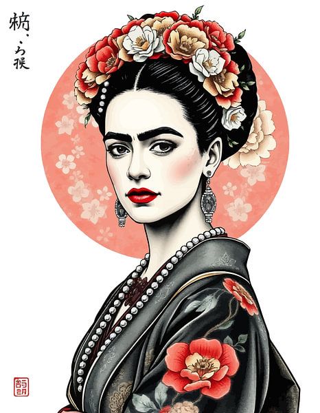 Frida Japanese Art 3 by MIROKKU
