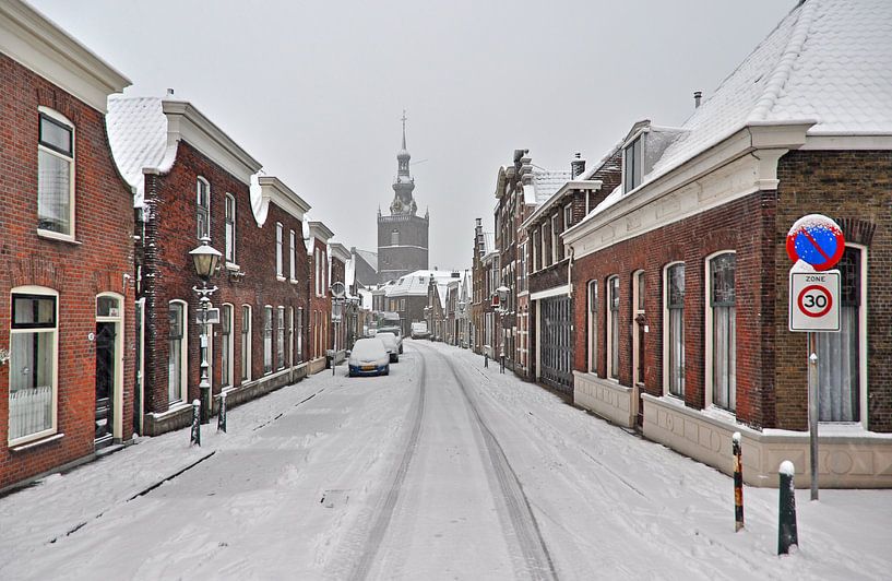 Winter / Overschiese Dorpsstraat / Overschie von Rob de Voogd