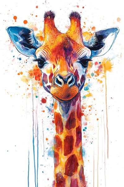 Colourful giraffe by ARTemberaubend