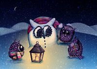 Owls Snowman