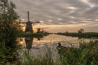 Lever de soleil à Kinderdijk