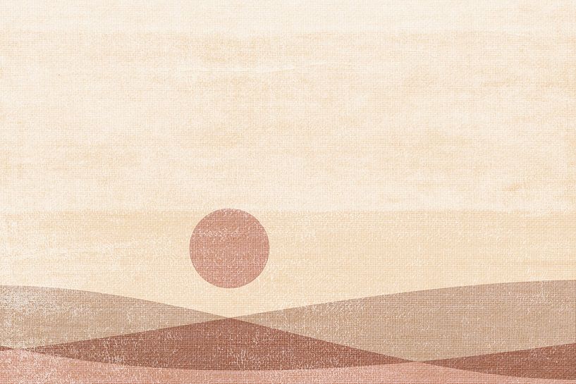 Paysage doux beige et rose par Dina Dankers