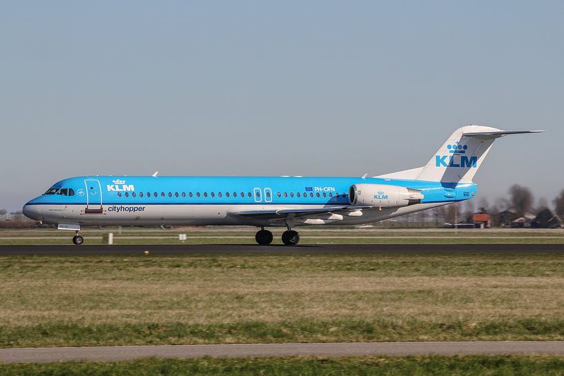 KLM's Fokker 100, the PH-OFN. by Jaap van den Berg