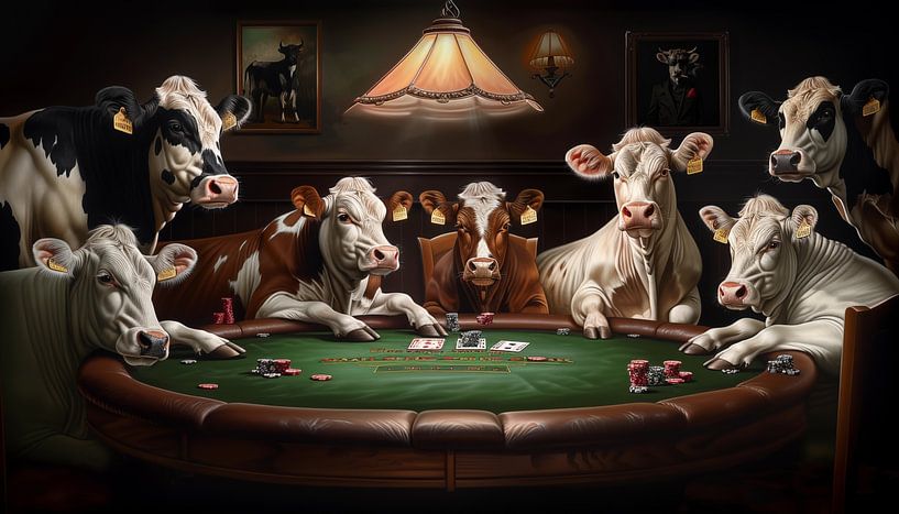 Kühe stupsen Panorama von TheXclusive Art