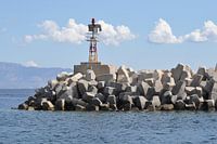 Krib met vuurtoren, Kalymnos Griekenland
