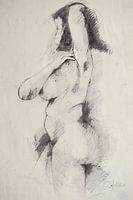 Nude Model Drawing, Nude model Drawing, Dessin de Modèle Nu, Aktmodel