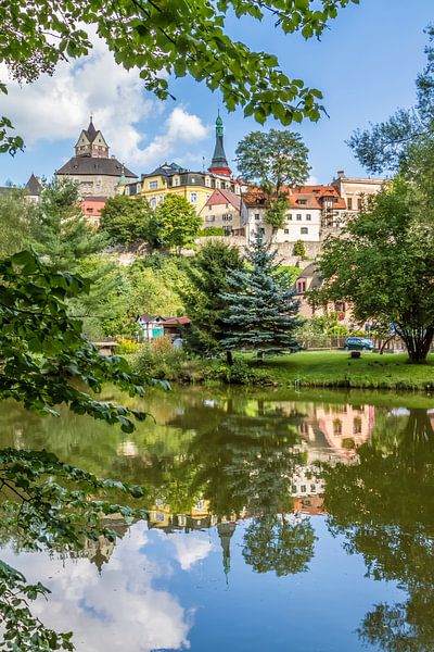 LOKET Idyllischer Blick vom Ufer der Eger von Melanie Viola