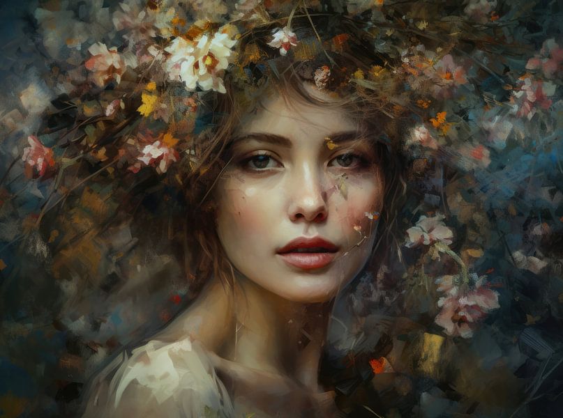 Porträt in warmen Tönen von Carla Van Iersel