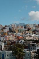 Gran Canaria gekleurde huisjes in de oude binnenstad van Las Palmas - een