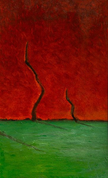 Abstrakter Horizont Komposition #3 von Sander Veen