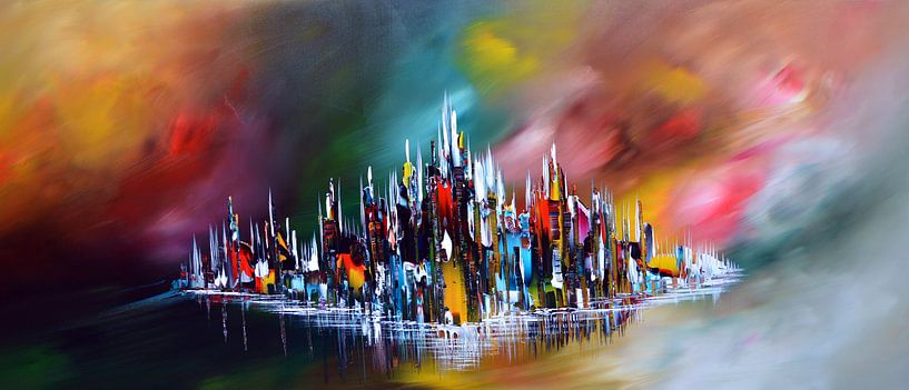 Ville de Flyin par Gena Theheartofart