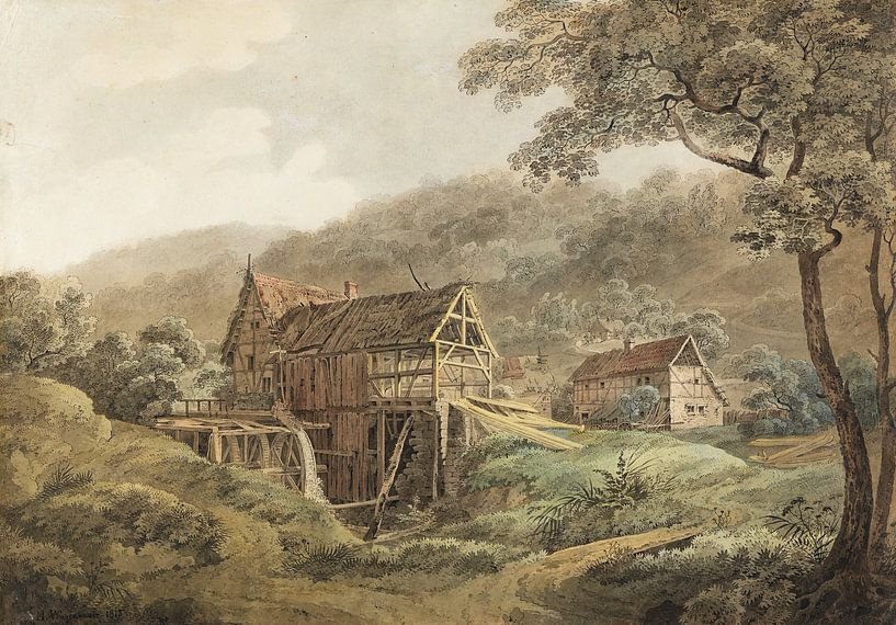 MAX JOSEPH WAGENBAUER, Sägemühle, 1815 von Atelier Liesjes