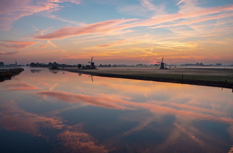 Lever de soleil dans le polder par Kees van den Burg