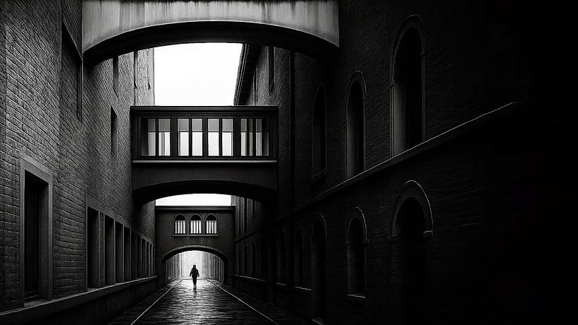 Der Läufer im Schatten von Retinas images