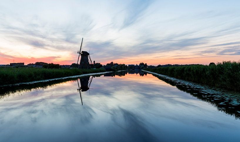 Sunset at old windmill in Kinderdijk by AwesomePics