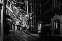 Erfurt Krämerbrücke zu Weihnachten Schwarz-Weiß