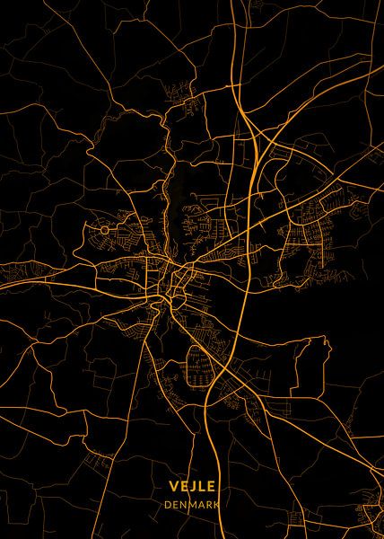 Carte de la ville de Vejle par Kenda Maruyama