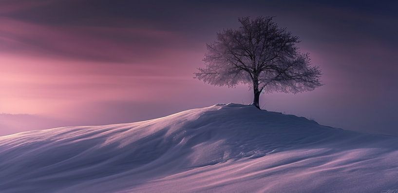 Evening atmosphere in a snow paradise by fernlichtsicht