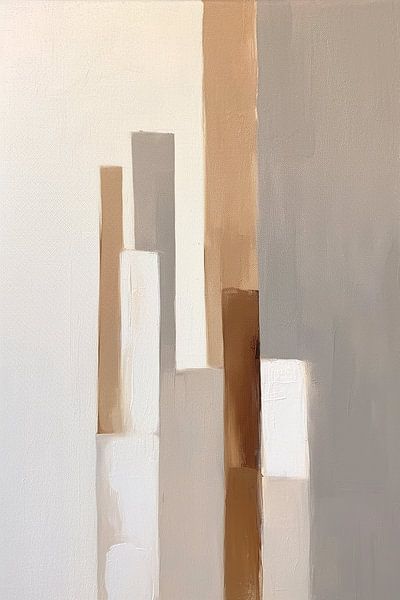 Taupe &amp; Beige Painting by ARTEO Paintings