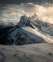 Dit is de berg Seceda in  Zuid-Tirol in Italië