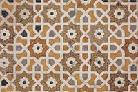 Details van gepolijst marmer oppervlak zijn bedekt met stenen inleg