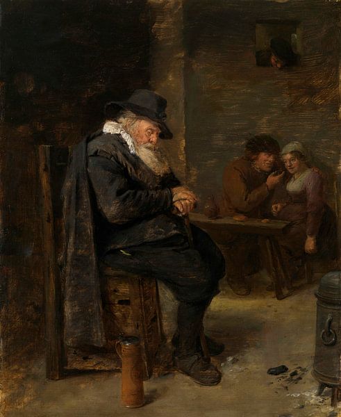 Vieil homme dans un pub, Adriaen Brouwer par Des maîtres magistraux