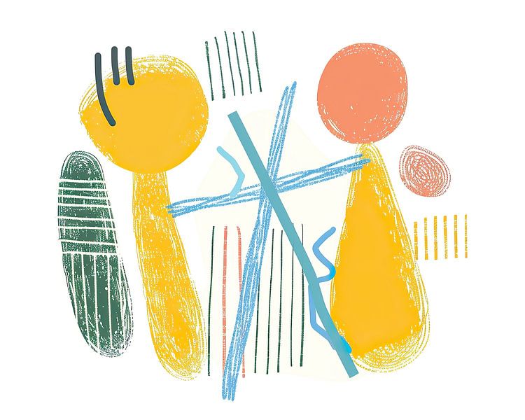 Bauhaus Japandi Abstrait | Japandi par Caprices d'Art