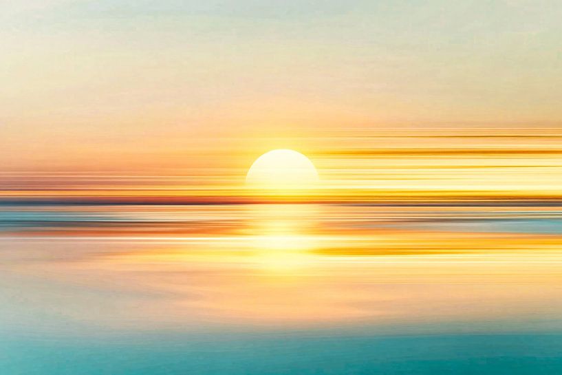 Abstrakter Sonnenuntergang in warmen Tönen von Imperial Art House