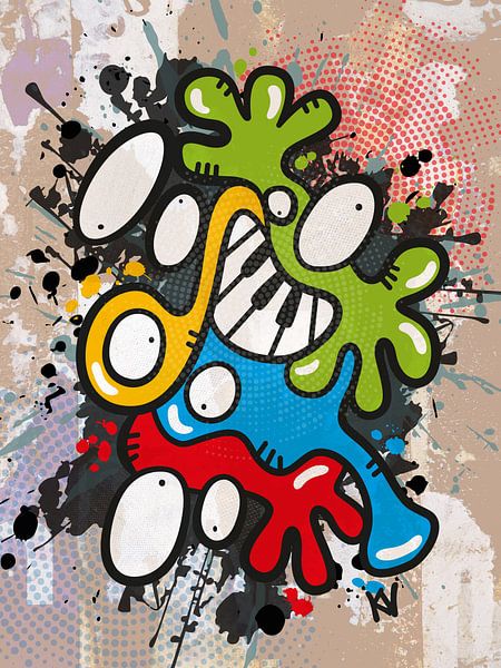 Grunge music instruments van karen vleugel