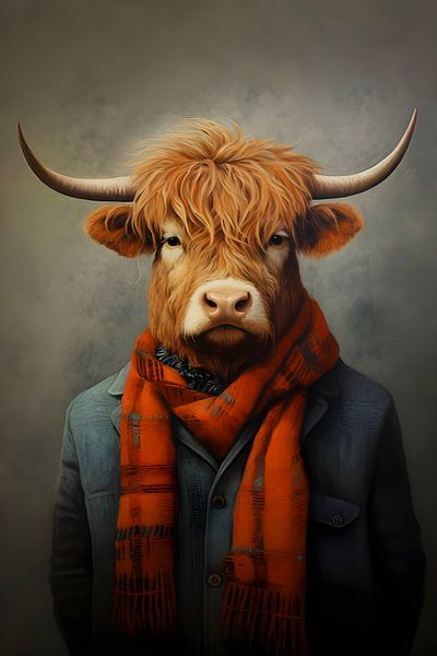 Schottischer Highlander Porträt von But First Framing