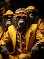 Drei imposante Gorillas's