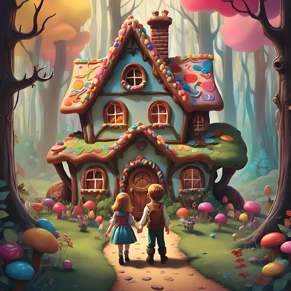 La maison de conte de fées de Hansel et Gretel par Bart Veeken