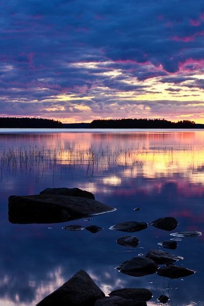 Ambiance de soirée au lac Lentua par Anja B. Schäfer