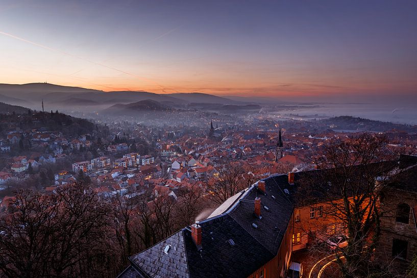 Wernigerode in de avond van Oliver Henze
