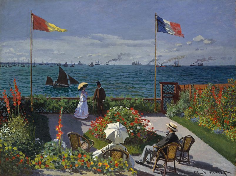 Garten bei Sainte-Adresse, Claude Monet von Meisterhafte Meister