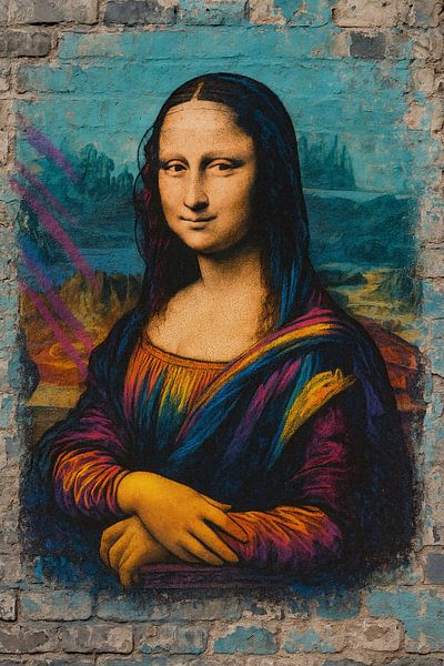 Street art Mona Lisa par Moonheart Artworks
