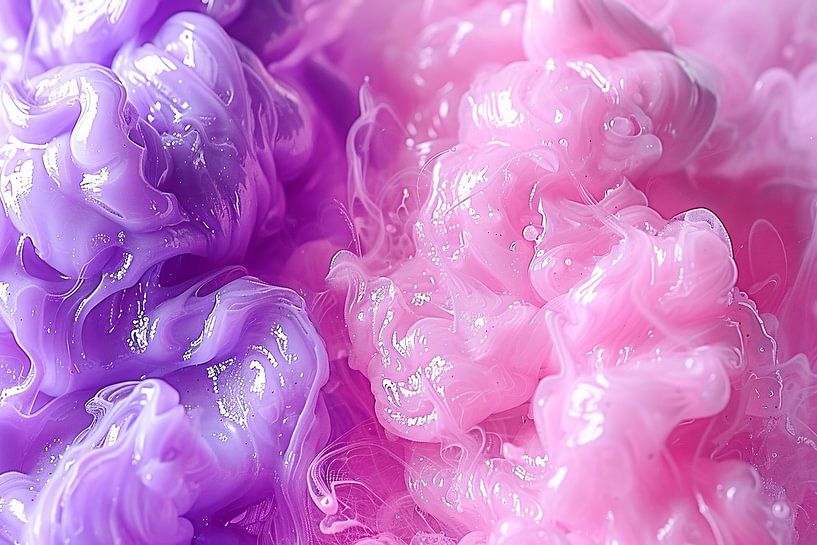 Abstrakte Malerei mit lila und rosa Tönen von Art & Soul Creations