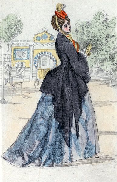 Damenmode des 19. Jahrhunderts in Paris (1873), Henri Boutet von Liszt Collection