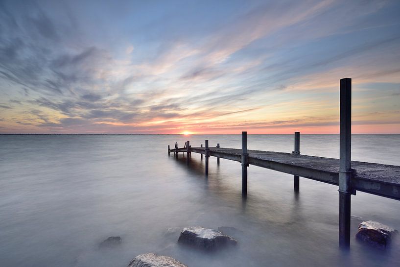 Gerüste bei Sonnenaufgang von John Leeninga