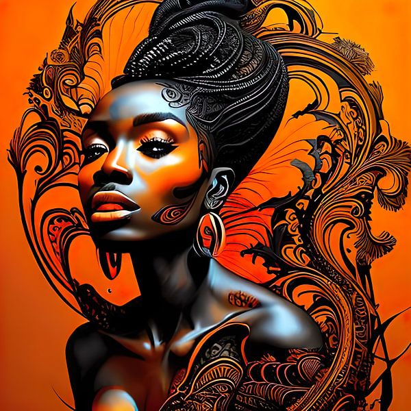 Portrait of a beautiful African woman by Puravida - Photography and photo art