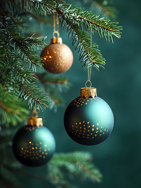 Noël sarcelle et or par haroulita