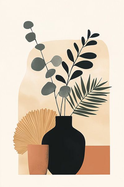 Eucalyptus in Black and Tarracotta no.5 by Studio BB