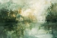 Moderne abstrakte Komposition in neutralen Farbtönen