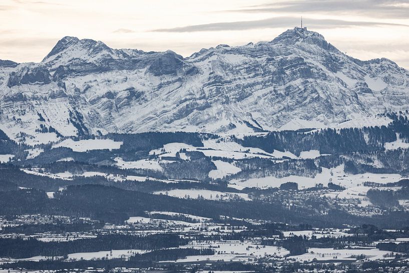 Säntis on Lake Constance in winter by Jan Schuler